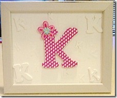 K Monogram Frame