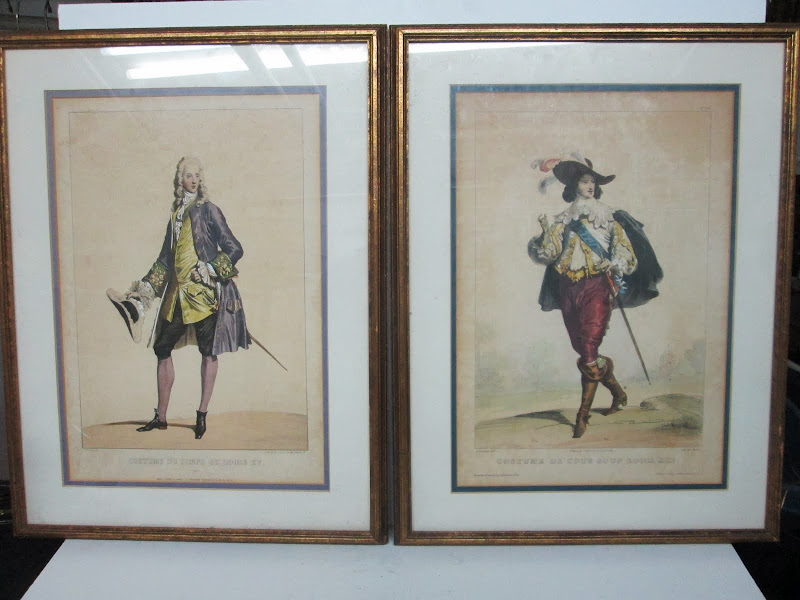 Antique French Etching Pair