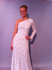 For a longer gown, this stretch-wool lace number, $895, will turn heads.