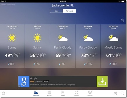 Jacksonville weather! Jacksonville weather!