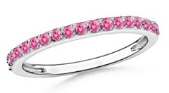 Round Pink Sapphire Ring