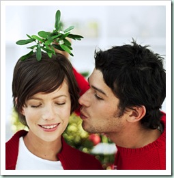 mistletoe kissing