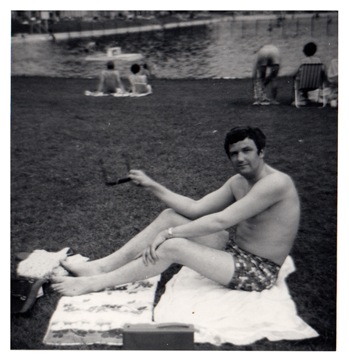 These are some 60's snaps of my Dad rocking a card and lounging lakeside! Personally I think he looks a very handsome chappy & I think that his look would work today!” – Laura, Wolf and Gypsy Vintage.