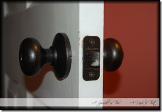 Brass doorknobs after {A Sprinkle of This . . . . A Dash of That}
