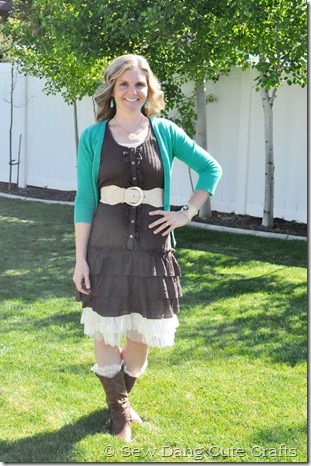 Lace-and-brown-outfit