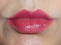 wearing Bellapierre Super Gloss in Raspberry