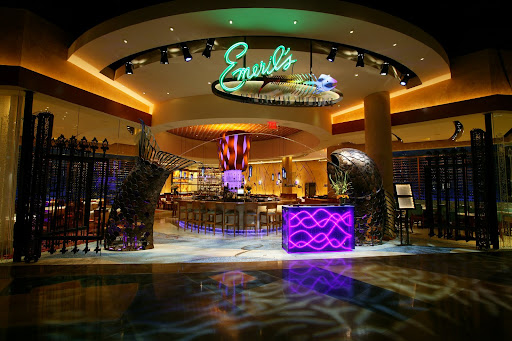 Emeril's New Orleans Fish House in Las Vegas. The giant metal fish sculpture is quite the statement piece. Emeril's New Orleans Fish House in Las Vegas. The giant metal fish sculpture is quite the statement piece.