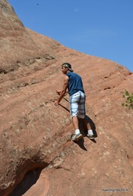Nicolas just has to climb!