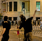 After hours of getting dowsed with tear gas, protesters started returning the favor.