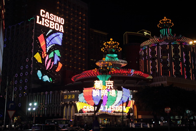 Night Lights at Casino Lisboa, Macau