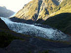 The terminal face of Fox Glacier from far.