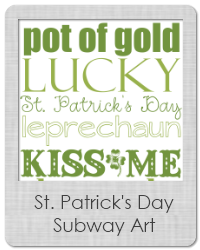 saint patricks day subway art saint patricks day subway art