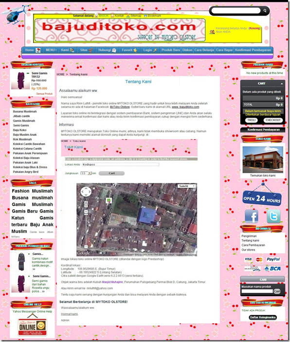 sampel toko online dari website design