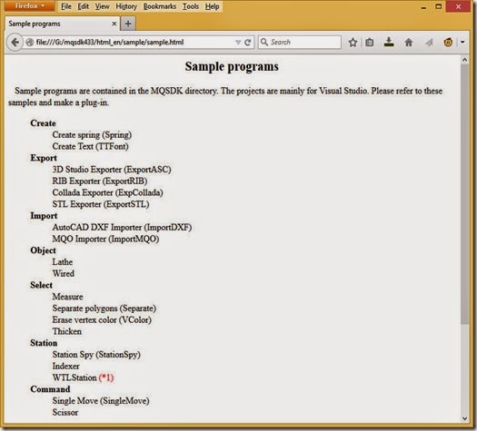 Sample plugin categories Sample plugin categories
