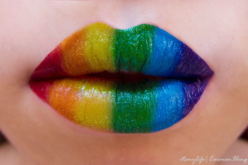 3. Rainbow Lipstick Tattoo Ideas - wide 3