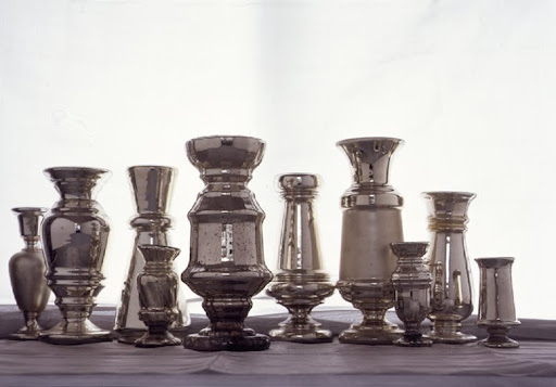 Of many mercury-glass forms, the vase is the most common. (Martha Stewart Living)