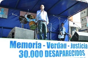 Intendente Juan Pablo de Jesús en el acto de la "Semana por la Memoria" del año 2011