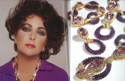 Look at this fantastic amethyst, kunzite, and diamond jewelry. (photo, Elizabeth Taylor:My Love Affair With Jewelry) Look at this fantastic amethyst, kunzite, and diamond jewelry. (photo, Elizabeth Taylor:My Love Affair With Jewelry)