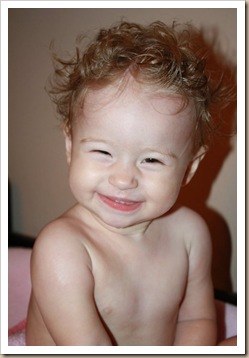 Happy baby curly hair