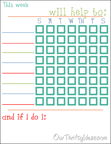 Our Thrifty Ideas: Printable chore chart Our Thrifty Ideas: Printable chore chart
