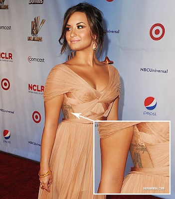 Blog de euxinha : Passo à passo dos seus artistas aqui., Demi Lovato exibe sua nova tatuagem.