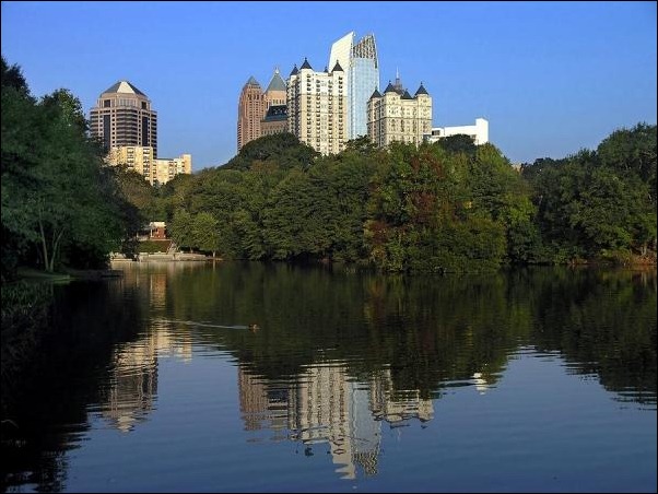7. Atlanta, GA, USA reflection in water