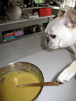 I love stirring the batter.  I can't wait to lick the spoon!