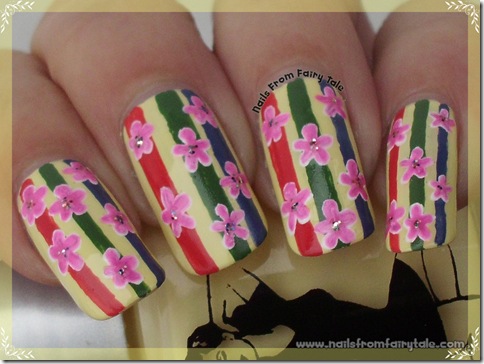 flowers on stripes 2