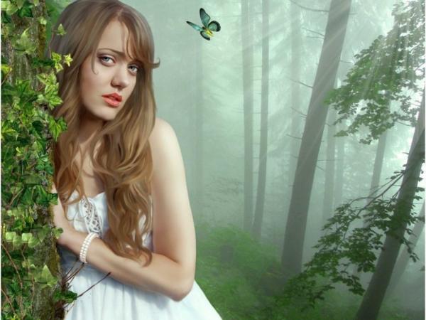 Lonliness Of Girl In The Forest, Magic Beauties 3