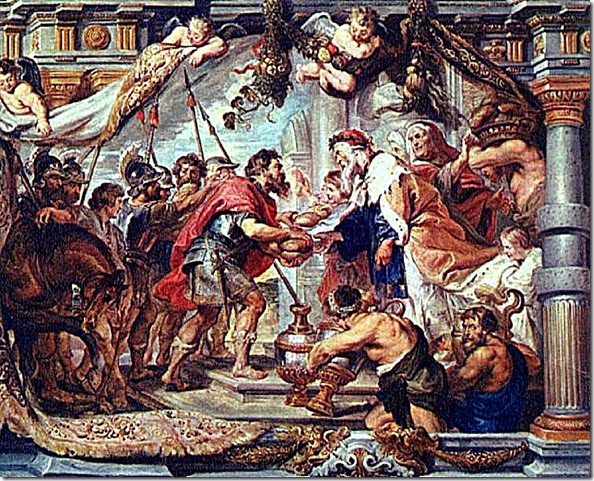 Abram & Melchizedek meeting Abram & Melchizedek meeting