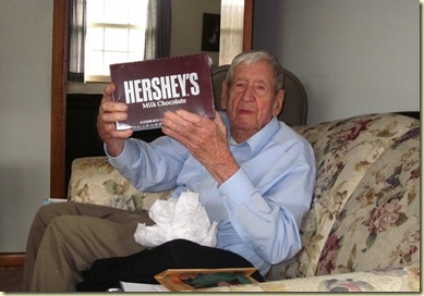 Dad with Hersey Bars Dad with Hersey Bars