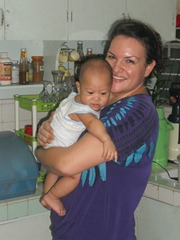 Me & Baby Matt - Can you tell it was hot and rainy with my nappy hair?  I don't care...love this baby (love the whole family, actually!)