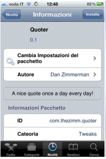 Do you want to read quote daily on your iPhone?[Quoter Cydia Tweak]