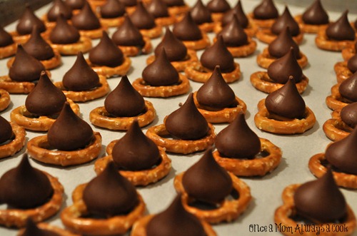 M&M Kissed Pretzels