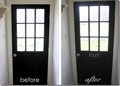 before and after exit door before and after exit door