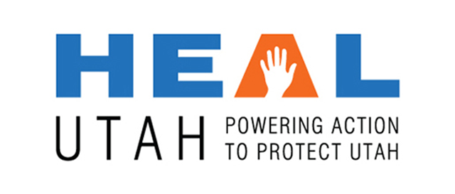 Logo of HEAL Utah: Powering Action to Protect Utah. Graphic: HEAL Utah