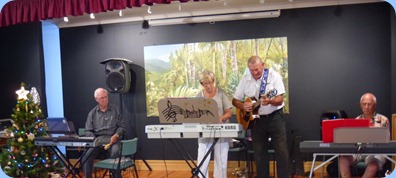 The Band L to R: Peter Brophy; Jan and Kevin Johnston; and John Perkin.