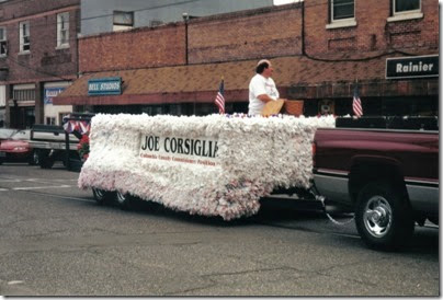 20 Columbia County Commissioner Joe Corsiglia Float in the Rainier Days in the Park Parade on July 8, 2000