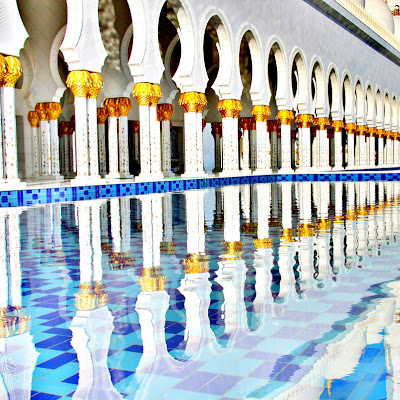 Sheikh Zayed Grand Mosque (Arabic: ) in Abu Dhabi is the largest mosque in the United Arab Emirates and the eighth largest mosque in the world. I will be posting a set of 13 shots taken of this amazing architecture.<br> © Tarek S.<br> 5201794562.jpg