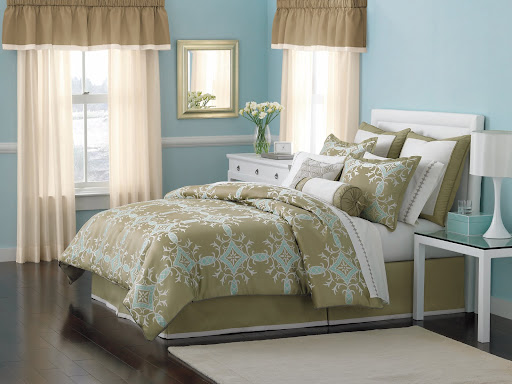 I also love the color and pattern of Terrace Mosaic, another 24-piece room in a bag set from the Martha Stewart Bedding Collection at Macy's. I also love the color and pattern of Terrace Mosaic, another 24-piece room in a bag set from the Martha Stewart Bedding Collection at Macy's.