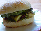 Grilled Zucchini and Mint Pesto Sandwich