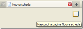 Firefox 13 pulsante Mostra - Nascondi la pagina Nuova scheda