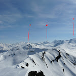 1.Crab�re; 2.Mauberm�; 3.Mail de Bulard; 4.Mont Valier