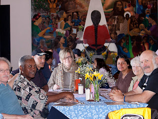 Final day breakfast spot. Ira, Eddie, Derek, Susan, Lara, Caroline, Marty. Photos by TOM HART