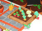 Fondant vegetables, carrots, radishes, & cabbage