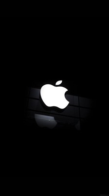 Apple logo glass dark iphone6 wallpaper