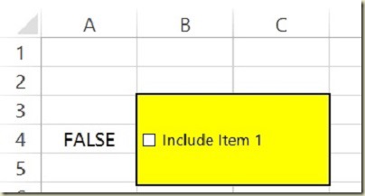 Form Controls in Excel - First Check Box