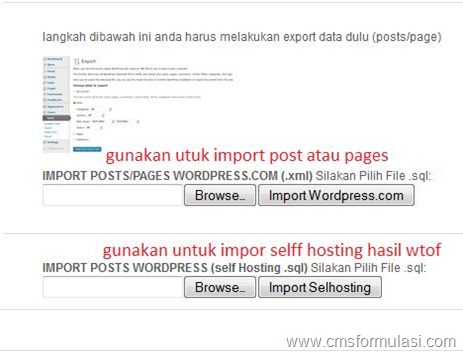 Tutorial Import Data dari Wordpress ke CMS Formulasi