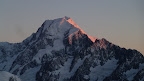 Mount Cook bei Sonnenaufgang; Mueller Hut Route, Tag 2.