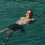 Stewart first to dive in and swim with the fi... no hang on that didn't happen.